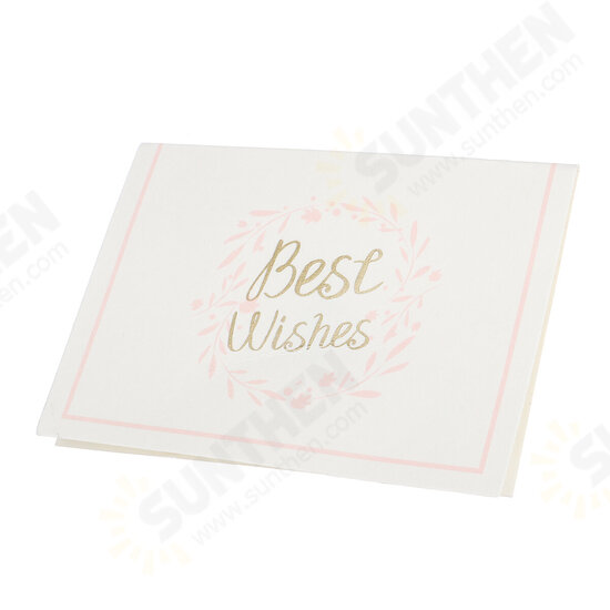 Creative Gilding Greeting Card for Birthday Thanksgiving Day Party Wedding Baking Best Wishes Card