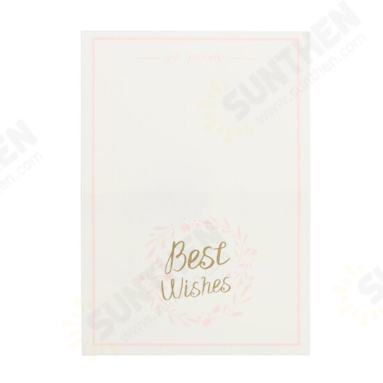 Creative Gilding Greeting Card for Birthday Thanksgiving Day Party Wedding Baking Best Wishes Card