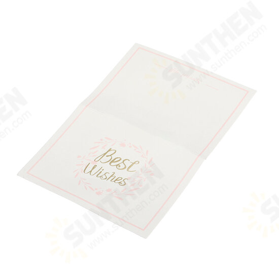 Creative Gilding Greeting Card for Birthday Thanksgiving Day Party Wedding Baking Best Wishes Card