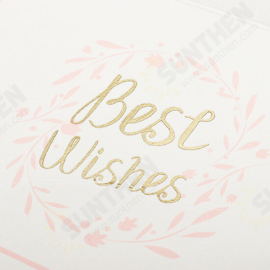 Creative Gilding Greeting Card for Birthday Thanksgiving Day Party Wedding Baking Best Wishes Card