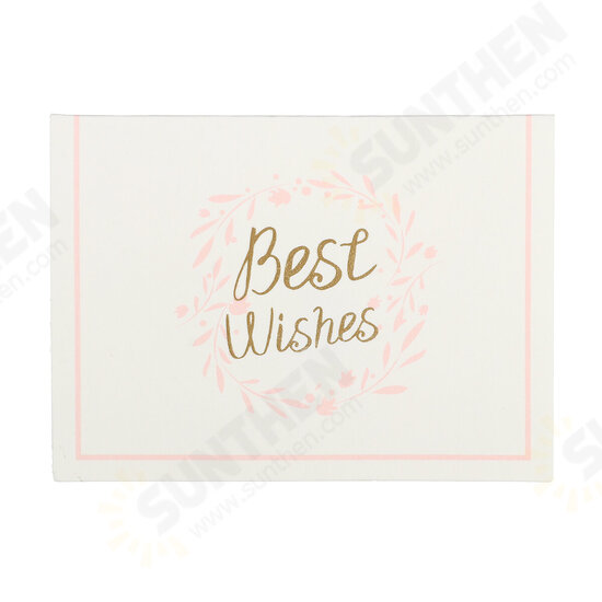 Creative Gilding Greeting Card for Birthday Thanksgiving Day Party Wedding Baking Best Wishes Card