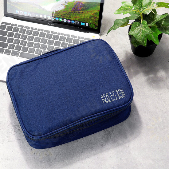 Data Cable Storage Bag Multifunctional Digital Devices Stationery Case Portable Travel Electronic Pouch Earbuds Earphone Organizer