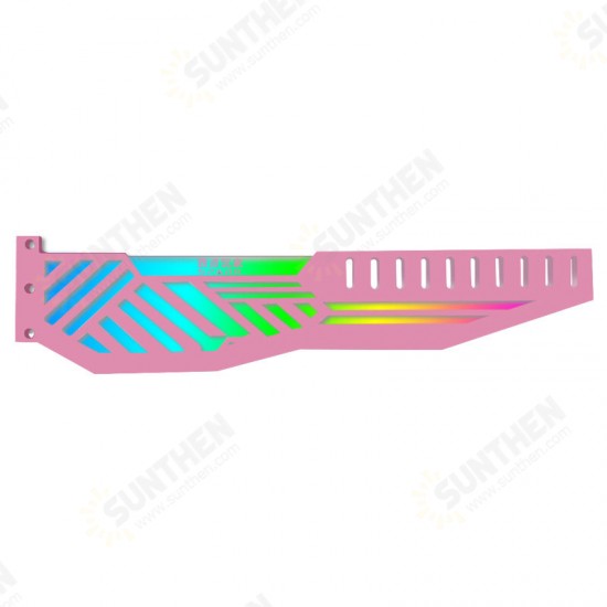 Graphics Card Bracket Pink 5V 3Pin ARGB Acrylic Material for PC