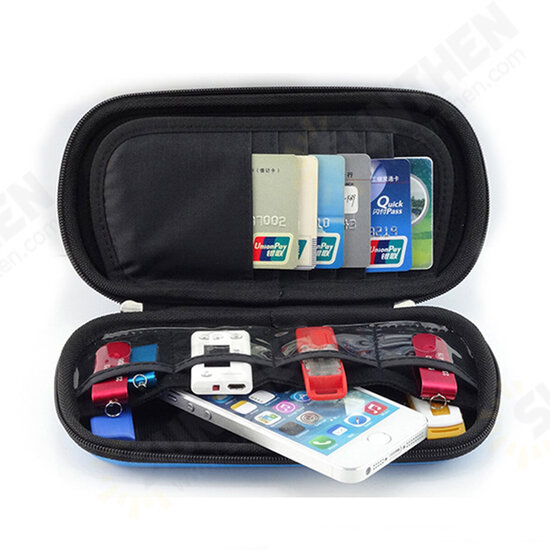 Multifunctional EVA Bag For TF Data Cable USB Flash Drive Hard Disk Cell Phone Holder Waterproof Digital Devices Protection Storage Bag Carry Case