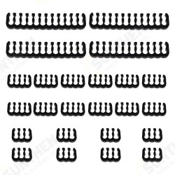 Sleeved Cable 24 Pieces Set Cord Clamp 4x24-Pin/12x8-Pin/8x6-Pin Cable Comb for 3mm Cable Gesleeved Up To 3.4mm Frosted Sleeved Cable 24 Pieces Set Cord Clamp 4x24-Pin/12x8-Pin/8x6-Pin Cable Comb for 3mm Cable Gesleeved Up To 3.4mm Frosted