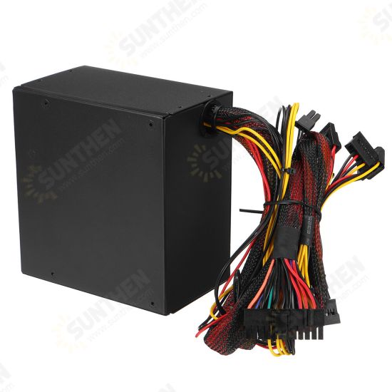 20+4Pin 1000W ATX PC Desktop Computer Power Supply PSU PFC 220V Quiet Fan Red