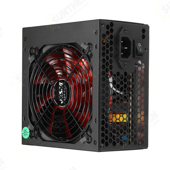 20+4Pin 1000W ATX PC Desktop Computer Power Supply PSU PFC 220V Quiet Fan Red