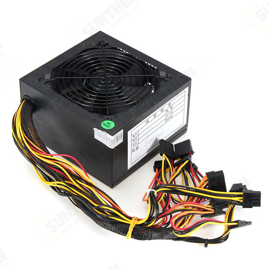 600W PC Power Supply Quiet ATX 12V 24Pins 12CM Cooling Fan Desktop Computer Power Supply Gaming PSU for AMD Intel