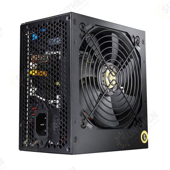 500W Desktop Computer Mainframe Power Supply Wide Mute Power Supply 12CM Rated 500W Peak Non-Modular