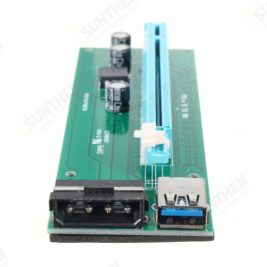 PCI-E 1X to 16X Mining Machine Enhanced Extender Riser Adapter With Power Cable.