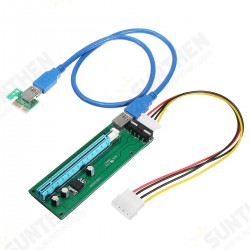 PCI-E 1X to 16X Mining Machine Enhanced Extender Riser Adapter With Power Cable. PCI-E 1X to 16X Mining Machine Enhanced Extender Riser Adapter With Power Cable.