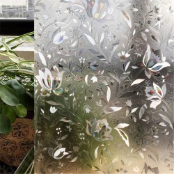 100cm Anti-UV Tulip Window Film Frosted Window Sticker Privacy Office Home Decoration 100cm Anti-UV Tulip Window Film Frosted Window Sticker Privacy Office Home Decoration