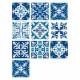 10PCS Tile Stickers Self-Adhesive Removable Wall Sticker Decal Decor Water Oil proof