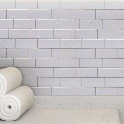 12inch DIY Tile Stickers 3D Brick Wall Self-adhesive Sticker Bathroom Kitchen 12inch DIY Tile Stickers 3D Brick Wall Self-adhesive Sticker Bathroom Kitchen