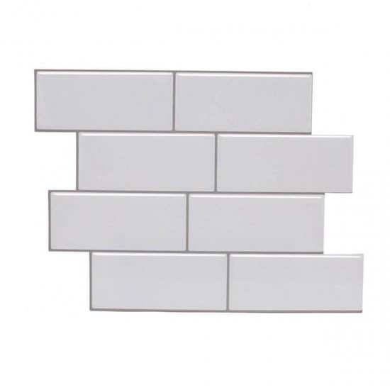 12inch DIY Tile Stickers 3D Brick Wall Self-adhesive Sticker Bathroom Kitchen