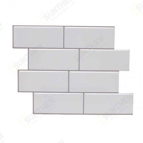 12inch DIY Tile Stickers 3D Brick Wall Self-adhesive Sticker Bathroom Kitchen