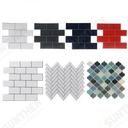 12inch DIY Tile Stickers 3D Brick Wall Self-adhesive Sticker Bathroom Kitchen 12inch DIY Tile Stickers 3D Brick Wall Self-adhesive Sticker Bathroom Kitchen