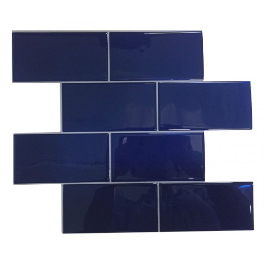 12inch DIY Tile Stickers 3D Brick Wall Self-adhesive Sticker Bathroom Kitchen