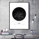 30x40cm Constellation Art Canvas Posters Geometric Astrology Painting Wall Paper