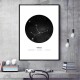 30x40cm Constellation Art Canvas Posters Geometric Astrology Painting Wall Paper