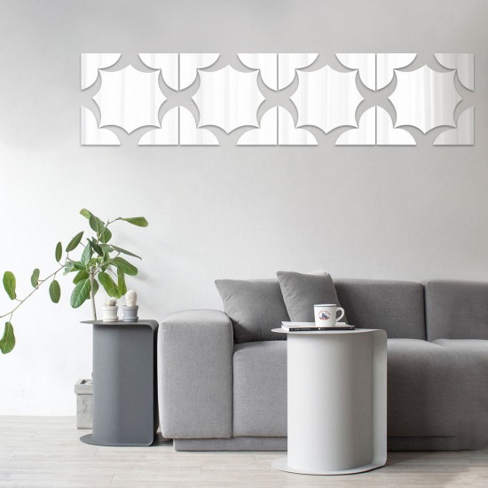 3D Acrylic Wall Sticker Pattern Combination Mirror Wall Sticker Home Decoration 40*40cm