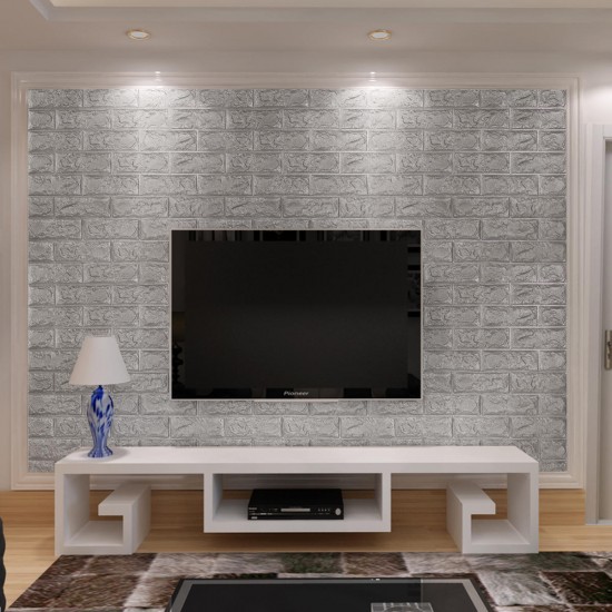 3D Brick Pattern Wallpaper Bedroom Living Room Modern Wall Sticker TV Background Decor