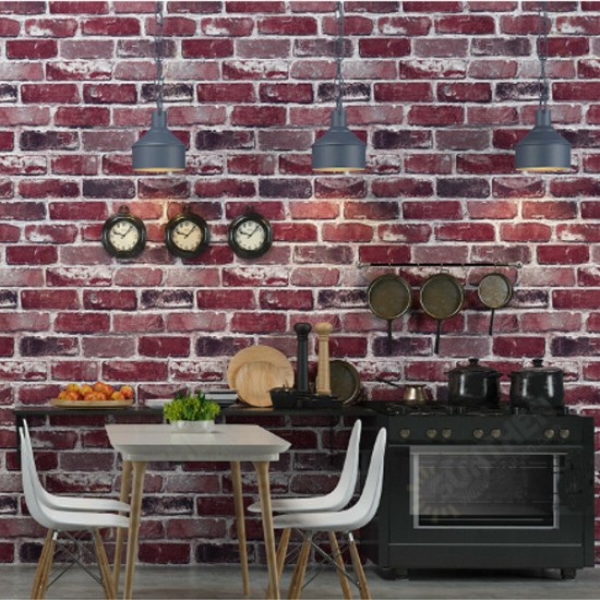 3D Modern Brick Pattern Non-woven Wall Sticker Vintage Style Living Room Bedroom