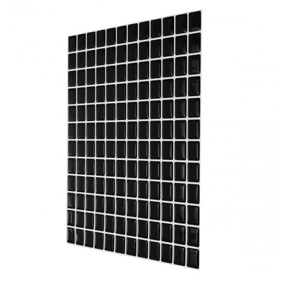 3D Mosaics Waterproof and Oil-proof Black and White Crystal Epoxy Three-dimensional Self-adhesive Wall Sticker