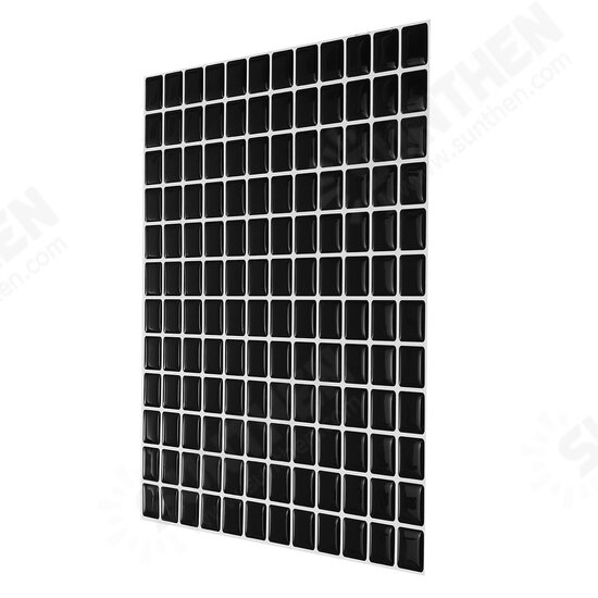 3D Mosaics Waterproof and Oil-proof Black and White Crystal Epoxy Three-dimensional Self-adhesive Wall Sticker