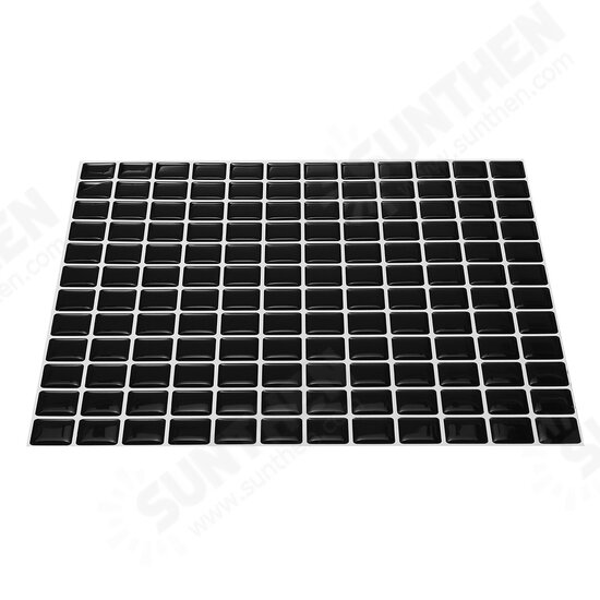 3D Mosaics Waterproof and Oil-proof Black and White Crystal Epoxy Three-dimensional Self-adhesive Wall Sticker