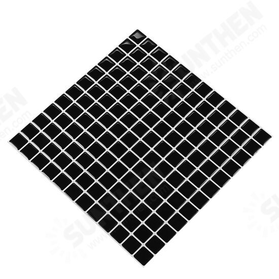 3D Mosaics Waterproof and Oil-proof Black and White Crystal Epoxy Three-dimensional Self-adhesive Wall Sticker