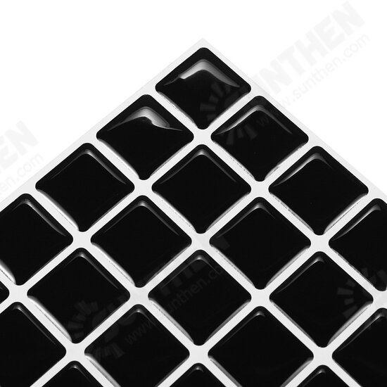 3D Mosaics Waterproof and Oil-proof Black and White Crystal Epoxy Three-dimensional Self-adhesive Wall Sticker