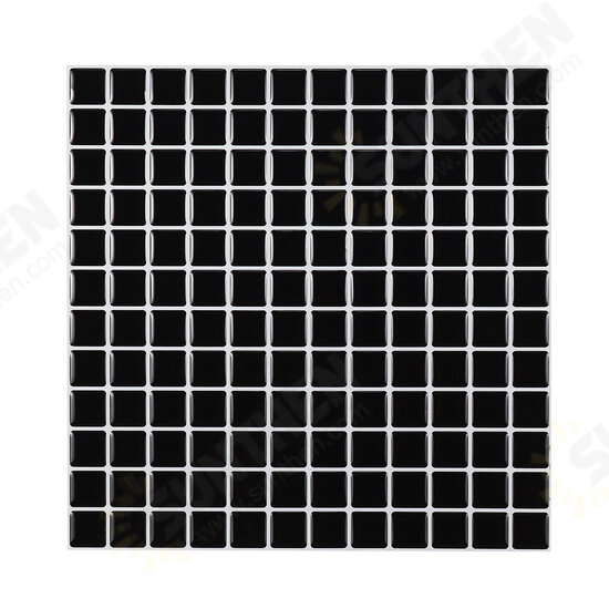 3D Mosaics Waterproof and Oil-proof Black and White Crystal Epoxy Three-dimensional Self-adhesive Wall Sticker