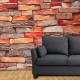 3D Simulation Brick Wall Paper Self-Adhesive Brick Stone Wallpaper Fashion Restaurant Hotel Store Decoration Water Wall Sticker