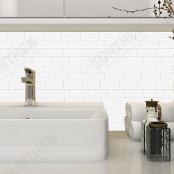 3D Tile Wall Sticker White Self-Adhesive Decal Home Kitchen Bathroom Mural Decoration 3D Tile Wall Sticker White Self-Adhesive Decal Home Kitchen Bathroom Mural Decoration