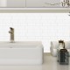 3D Tile Wall Sticker White Self-Adhesive Decal Home Kitchen Bathroom Mural Decoration