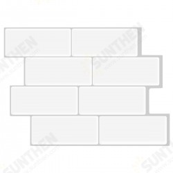 3D Tile Wall Sticker White Self-Adhesive Decal Home Kitchen Bathroom Mural Decoration 3D Tile Wall Sticker White Self-Adhesive Decal Home Kitchen Bathroom Mural Decoration