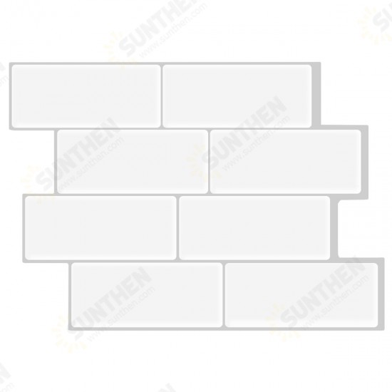 3D Tile Wall Sticker White Self-Adhesive Decal Home Kitchen Bathroom Mural Decoration 3D Tile Wall Sticker White Self-Adhesive Decal Home Kitchen Bathroom Mural Decoration