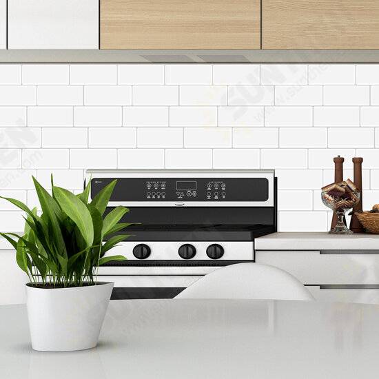 3D Tile Wall Sticker White Self-Adhesive Decal Home Kitchen Bathroom Mural Decoration 3D Tile Wall Sticker White Self-Adhesive Decal Home Kitchen Bathroom Mural Decoration