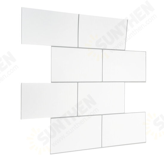 3D Tile Wall Sticker White Self-Adhesive Decal Home Kitchen Bathroom Mural Decoration 3D Tile Wall Sticker White Self-Adhesive Decal Home Kitchen Bathroom Mural Decoration
