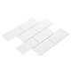 3D Tile Wall Sticker White Self-Adhesive Decal Home Kitchen Bathroom Mural Decoration