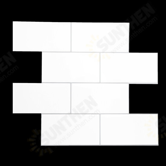 3D Tile Wall Sticker White Self-Adhesive Decal Home Kitchen Bathroom Mural Decoration 3D Tile Wall Sticker White Self-Adhesive Decal Home Kitchen Bathroom Mural Decoration