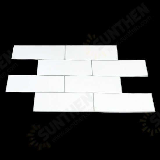 3D Tile Wall Sticker White Self-Adhesive Decal Home Kitchen Bathroom Mural Decoration 3D Tile Wall Sticker White Self-Adhesive Decal Home Kitchen Bathroom Mural Decoration