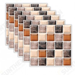 6Pcs Non-slip Waterproof Kitchen Bathroom Floor Wall Tile Paste Decoration Sticker 6Pcs Non-slip Waterproof Kitchen Bathroom Floor Wall Tile Paste Decoration Sticker