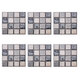 6pcs DIY Moroccan Self-adhesive Bathroom Kitchen Tile Wall Sticker Waterproof