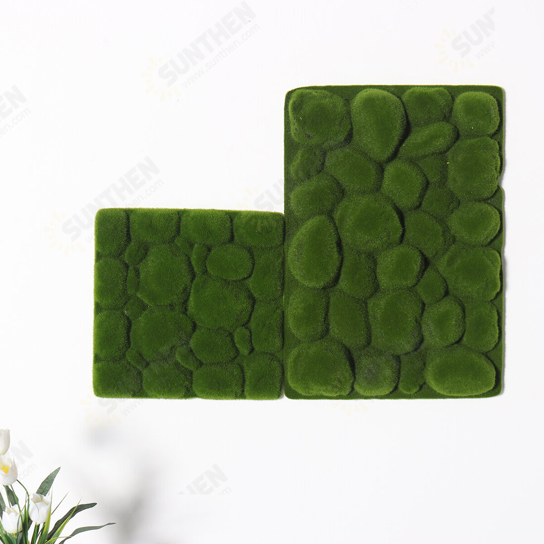 ULAND Artificial Boxwood Hedge Panels - 6-Pack 20x20 Inch Faux Greenery Privacy Screens