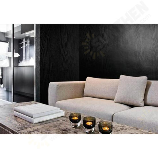 Black Wood Looking Textured Self Adhesive Decor Contact Paper Vinyl Shelf Liner Wall Paper