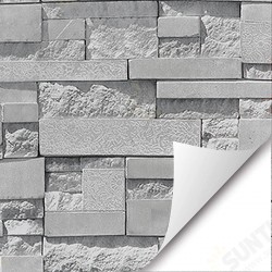 Gray Wallpaper Sticker Wall Cloth Wallpaper Self-Adhesive Waterproof Pvc Retro Brick Pattern Stone Wall Decoration Gray Wallpaper Sticker Wall Cloth Wallpaper Self-Adhesive Waterproof Pvc Retro Brick Pattern Stone Wall Decoration