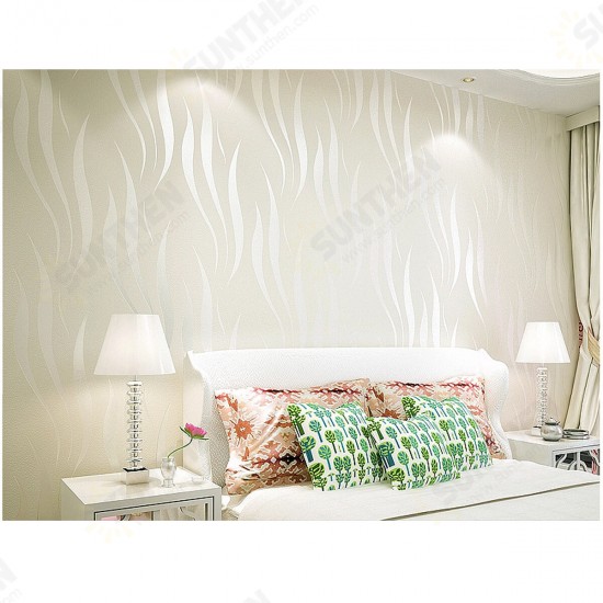 Non-woven Wallpaper Roll 3D Wave Background Sticker Living Room Bedroom Decoration