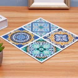 Wall Tile Sticker Self-adhesive PVC Kitchen Bathroom Floor Home Decoration 10inchx10inch
